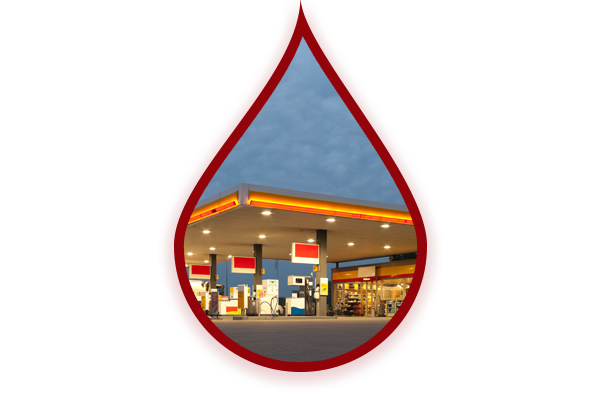 image of a fuel station