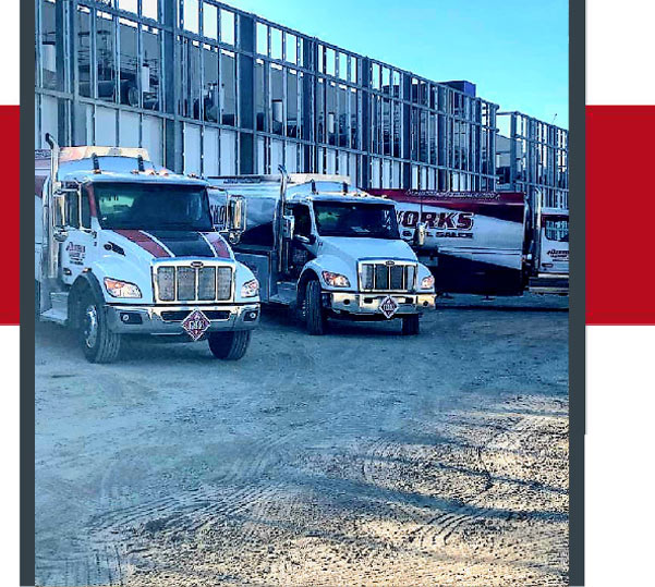 Oilwork's Trucks lined up at a Data Center